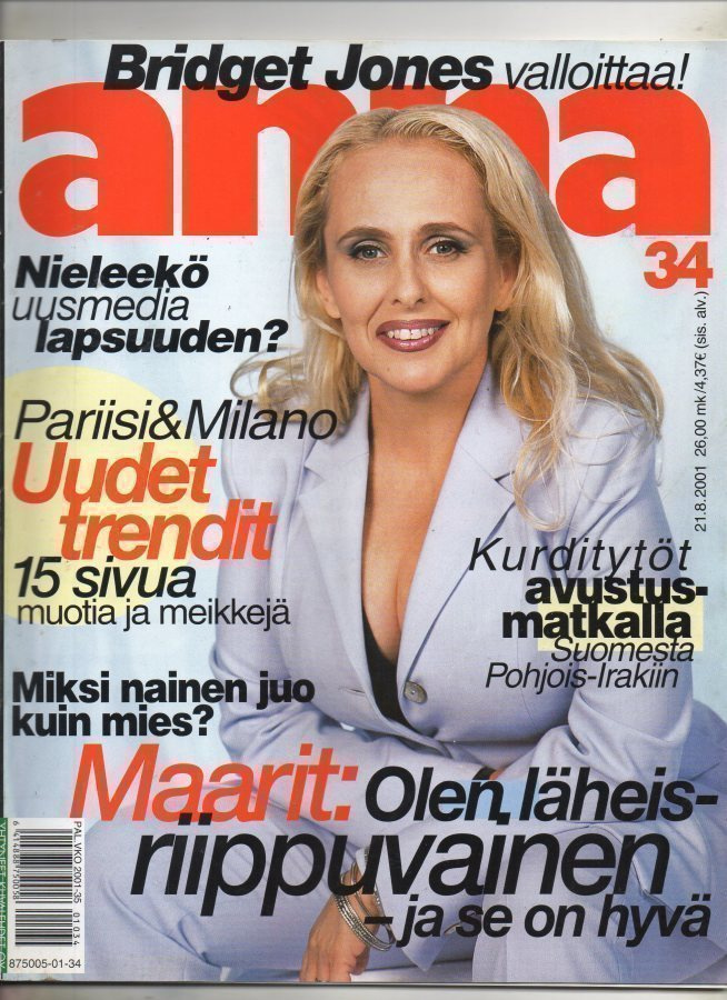 Anna n:o 34 2001 Maarit. Jonna Kantonen. Kuutamolla.