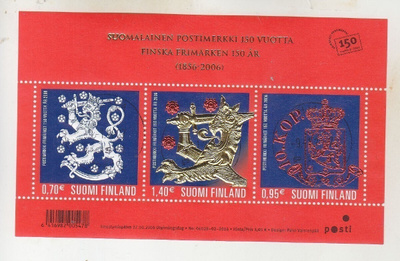 2006 postimerkit 150 vuotta arkki leimattuna