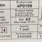 Lindström 4P0199 turvakengät, avomalli koko 43 - pikkukuva 3