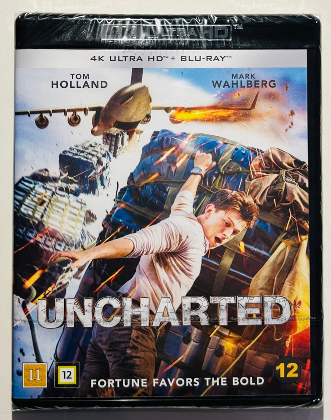 Uncharted - 4K Ultra HD + Blu-ray ( uusi, kelmussa )