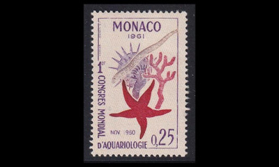 Monaco 667 ** Akvaariotieteen maailmankongressi (1961)