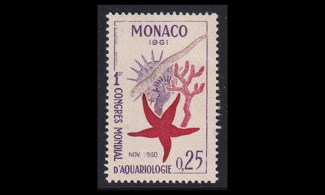 Monaco 667 ** Akvaariotieteen maailmankongressi (1961)
