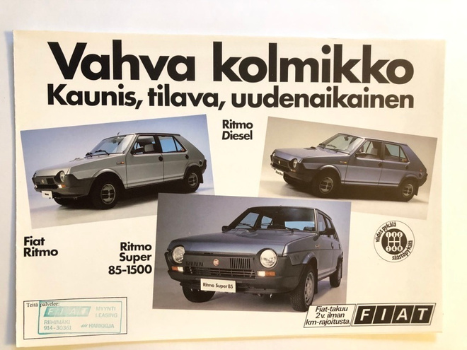 Myyntiesite - Fiat Ritmo - 10/1981
