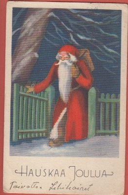 Irma Salmi Joulupukki portilla