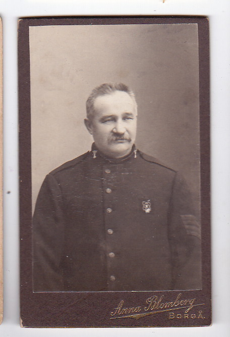 CDV Visiitti Valokuva Pelastusarmeija Sotilas Porvoo 1900-l