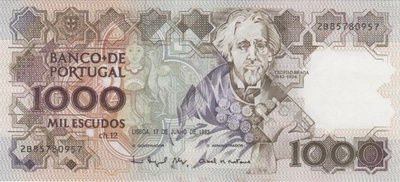 (B0031) PORTUGAL, 1993. 1000 Escudos. P-181j. UNC