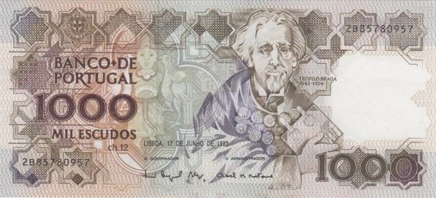 (B0031) PORTUGAL, 1993. 1000 Escudos. P-181j. UNC