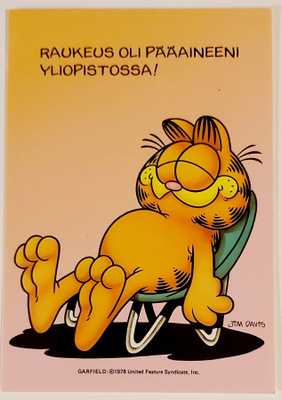 GARFIELD/KARVINEN-KULKEMATON POSTIKORTTI