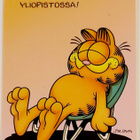 GARFIELD/KARVINEN-KULKEMATON POSTIKORTTI - pikkukuva 1