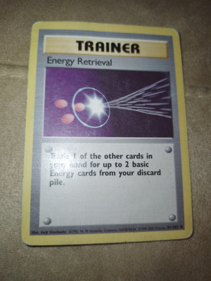 Trainer Energy Retrieval 81/102 Base set uncommon card