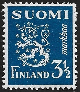 1936 M-30 L 3½ mk tummansininen ** LaPe 198 b LSP Lm2