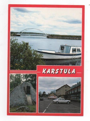 Karstula: silta keskustaa ja muistomerkki