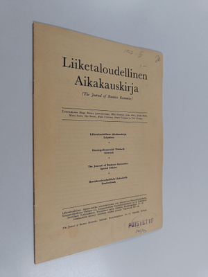 Liiketaloudellinen aikakauskirja 4/1962