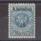 Saksa reich Memel 1923  Mi 129 I  pieni liimavika - pikkukuva 1