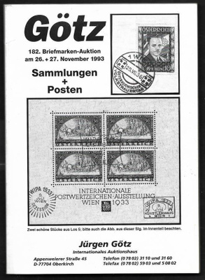 Huutokauppaluettelo - Götz 26.10.1993