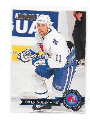 1995-96 Donruss #153 Owen Nolan , Quebec Nordiques