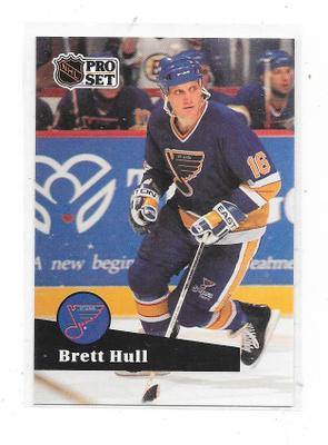1991-92 ProSet #215 Brett Hull , St Louis Blues