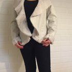 Uusi DKNY Jeans luonnonvalkoinen talvitakki / jakku koko L - pikkukuva 2
