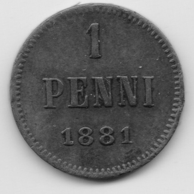 1881 1 penni kl6
