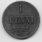 1881 1 penni kl6 - pikkukuva 1