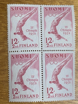 XV OLYMPIA 1952 12MK+2MK NELIÖ**
