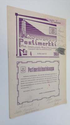 Postimerkki vuosikerta 1957 nro 4 : filateelinen ilmoitus...