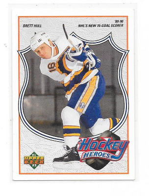 1991-92 UD Hockey Heroes #7of9 Brett Hull St Louis Blues