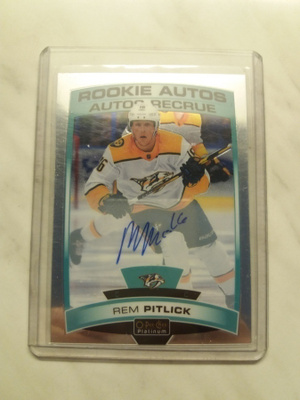 2019-20 O-Pee-Chee Platinum Rookie Autos Rem Pitlick