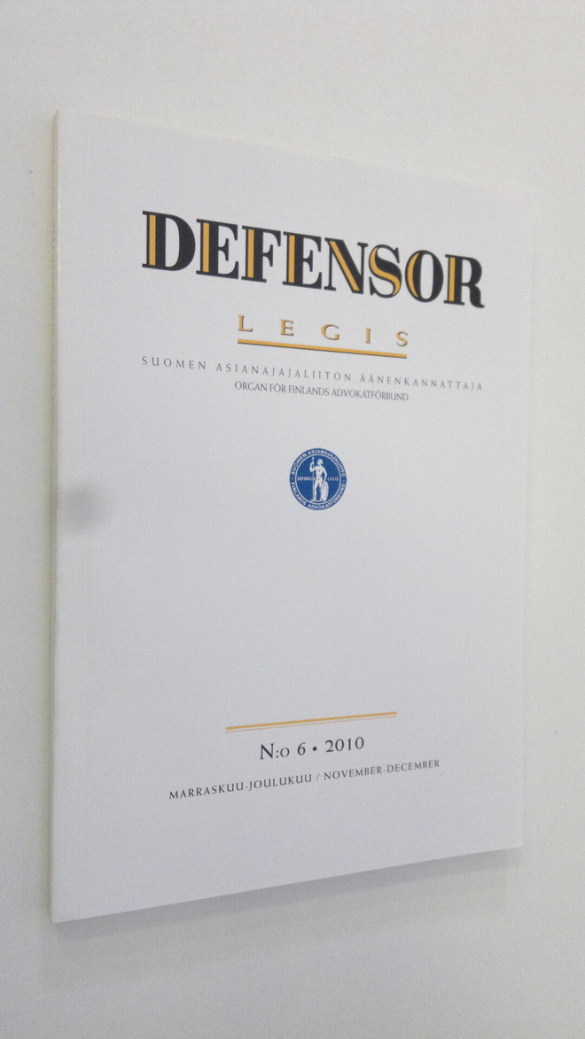 Defensor legis 6/2010 : Suomen asianajajaliiton äänenkann...