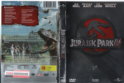 Jurassic Park 3 (2 853) K -FI- DVD suomik. sam neill 2001