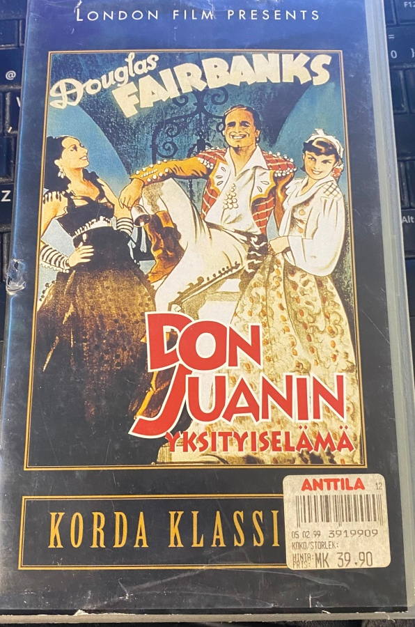 Don Juanin yksityiselämä (1934) - Douglas Fairbanks VHS
