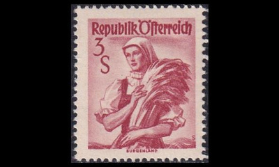 Itävalta 922 ** Kansallispukuja 3 S (1948)