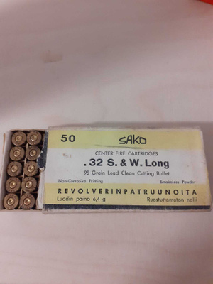 32 S&W deaktivoitua patruunaa