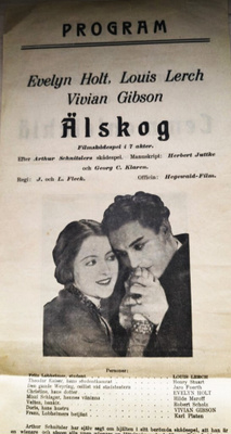 Lemmenleikkiä elokuvan käsiohjelma