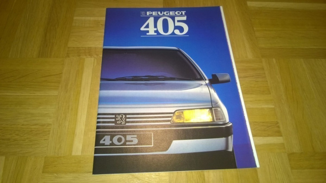 Esite Peugeot 405, 1988, mukana myös 405 MI 16