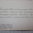 Kutsukirje + kutsukortti 23.11.1936 Itsenäisyyspäivän juhlaa - pikkukuva 4
