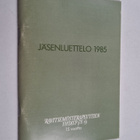 Jäsenluettelo 1985 : Ravitsemusterapeuttien yhdistys - pikkukuva 1