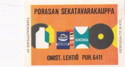 Porasan Sekatavarakauppa. om. Lehtiö   b438