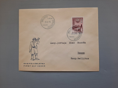 FDC Suomi Raahe, tuloleima L 15e