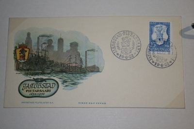 FDC kuori 19.6.1952 Pietarsaari 300v.