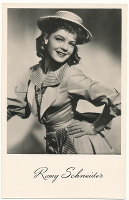 Filmitähti ROMY SCHNEIDER - vanha kortti