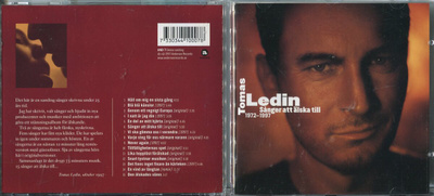 TOMAS LEDIN . CD-LEVY . SÅNGER ATT ÄLSKA TILL 1972 - 1997