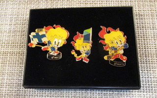 Neste Ice Hockey Finland .Pinssejä 3 kpl 1997.