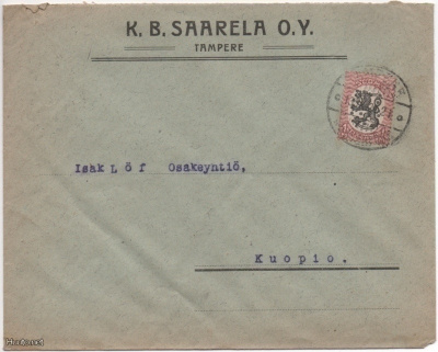 Firmakuori Tampere K.B. Saarela OY 1924