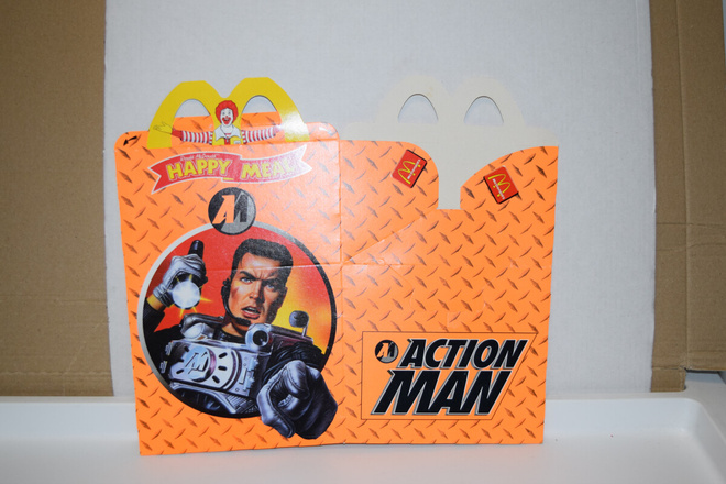 Mcdonalds's Happy meal laatikko Action man x2