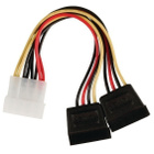 Valueline Virtakaapeli Molex uros - 2xSATA naaras 15cm UUSI - pikkukuva 2
