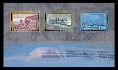 Norja 1578-80BL31 ** Huippuvuorten 1. retkikunta 100v (2006)