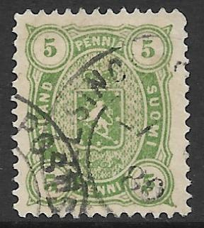 Nelilukuiset 1885 5p (LAPE 20) OO