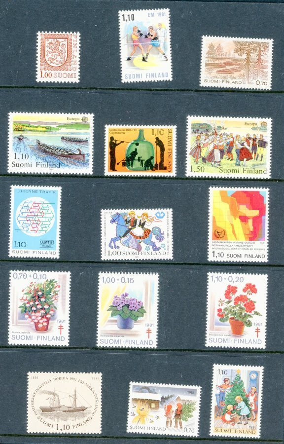 1981 kaikki vuoden 1981 postimerkit **