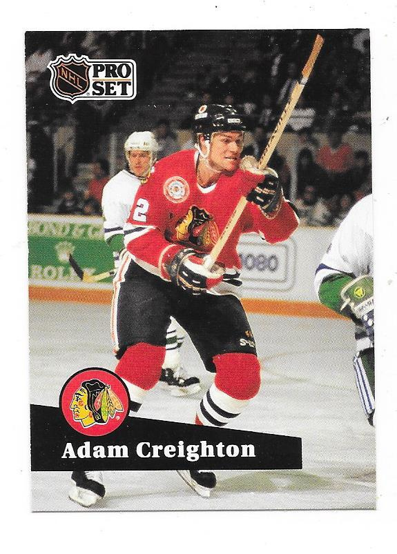 1991-92 ProSet #42 Adam Creighton Chicago Blackhawks